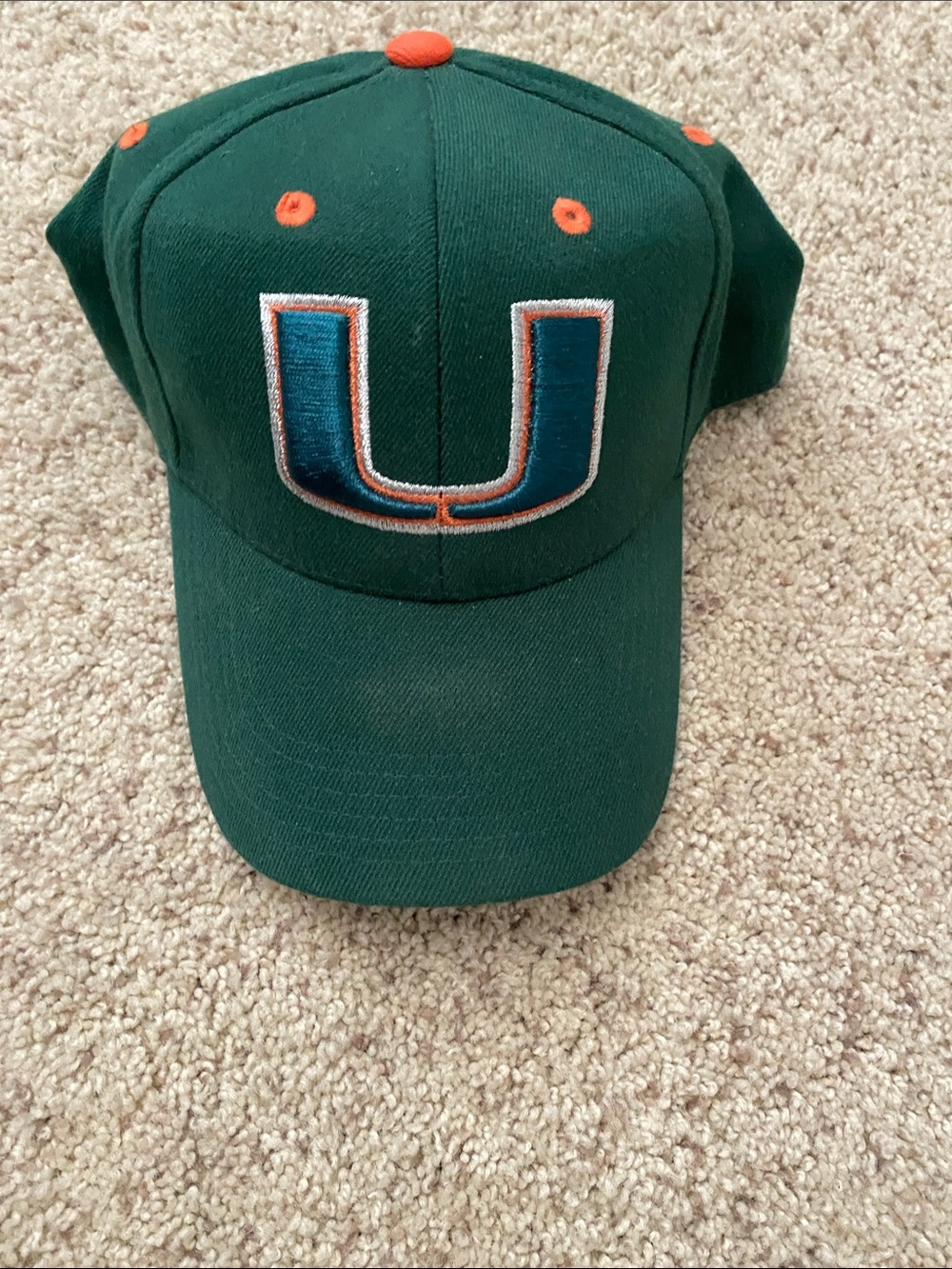 University of Miami one fit baseball hat